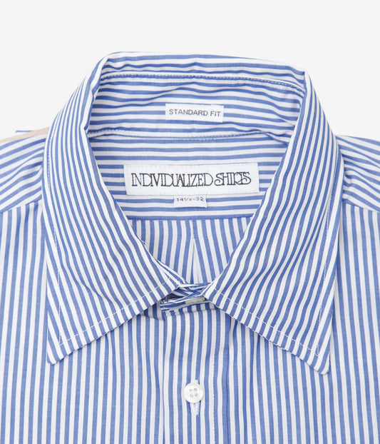 INDIVIDUALIZED SHIRTS ''CLASSIC BENGAL(STANDARD FIT JFK COLLAR SHIRTS)'' (BLUE)