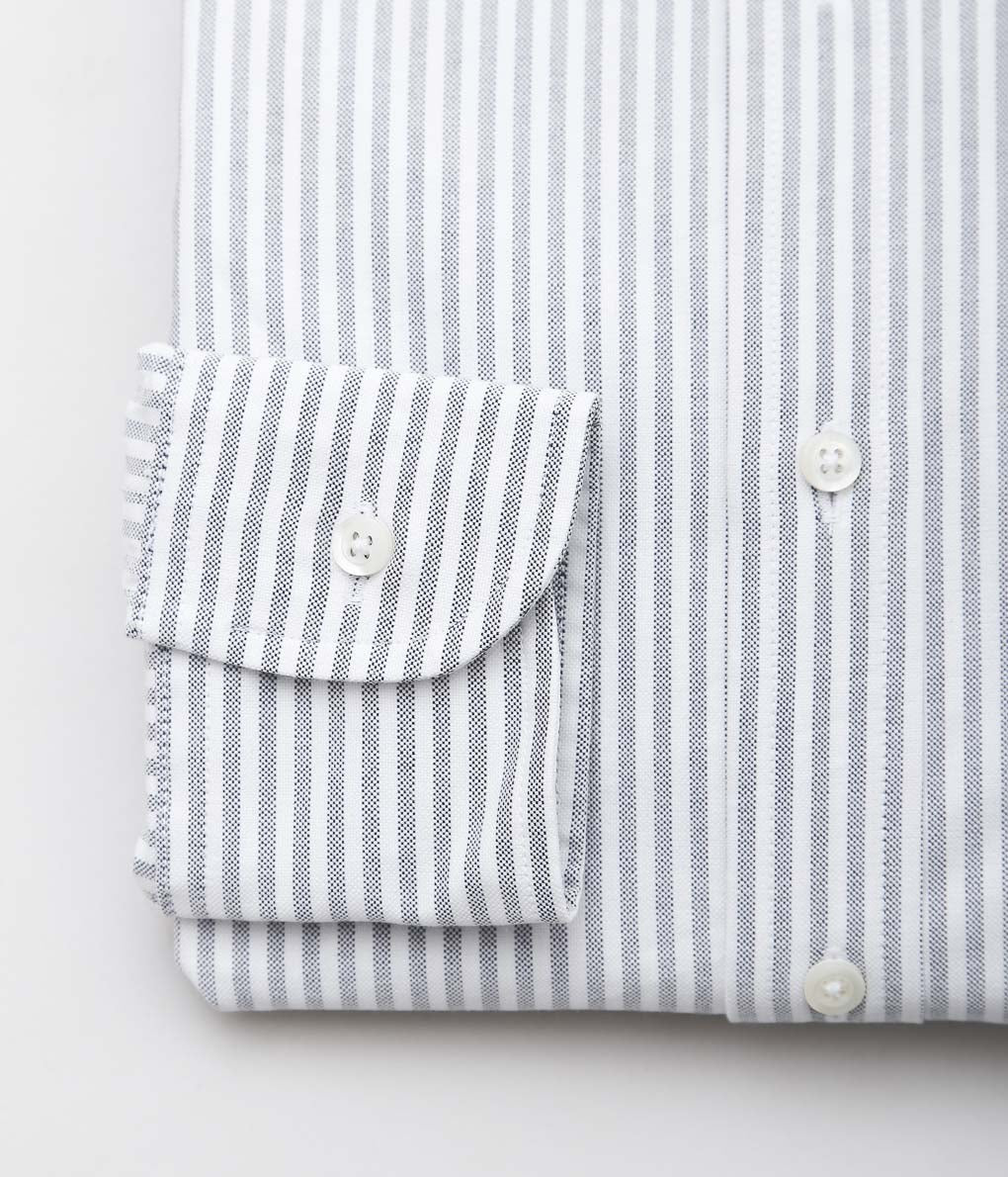 INDIVIDUALIZED SHIRTS ''CLASSIC CANDY STRIPE(CLASSIC FIT BUTTON DOWN SHIRT'' (BLACK)