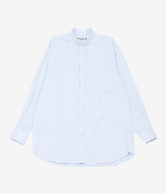 INDIVIDUALIZED SHIRTS ''CORDING TWILL(RELAXED FIT BAND COLLAR SHIRT)'' (BLUE)