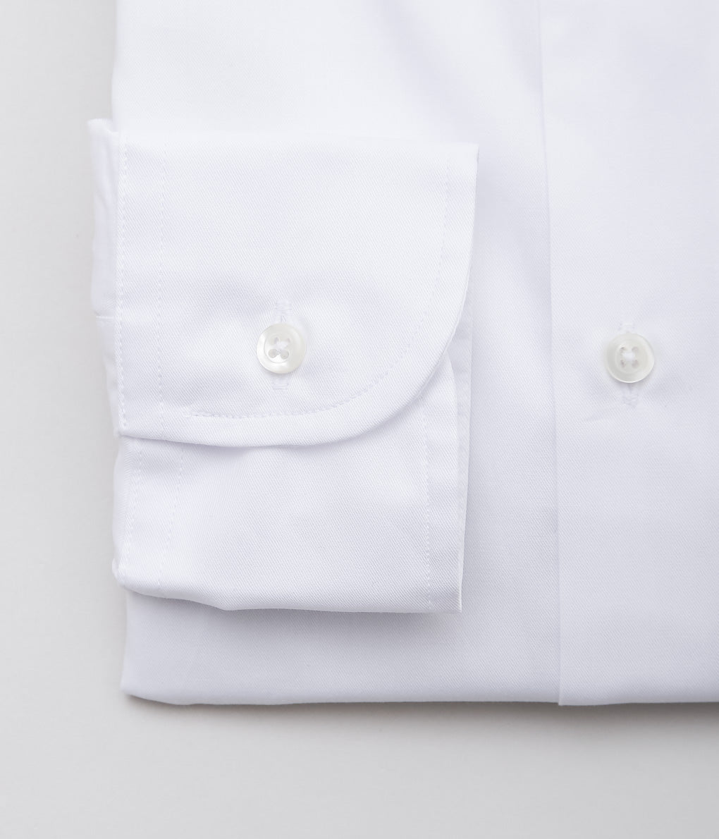 INDIVIDUALIZED SHIRTS ''CORDING TWILL(RELAXED FIT BAND COLLAR SHIRT)'' (WHITE)