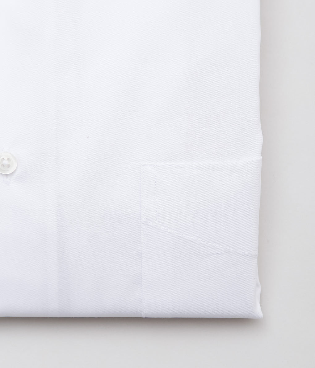 INDIVIDUALIZED SHIRTS ''CORDING TWILL(RELAXED FIT BAND COLLAR SHIRT)'' (WHITE)