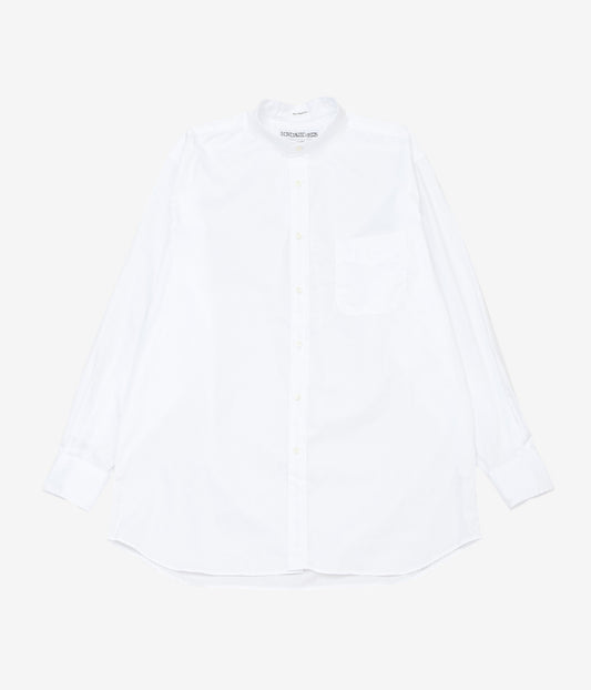 INDIVIDUALIZED SHIRTS ''CORDING TWILL(RELAXED FIT BAND COLLAR SHIRT)'' (WHITE)