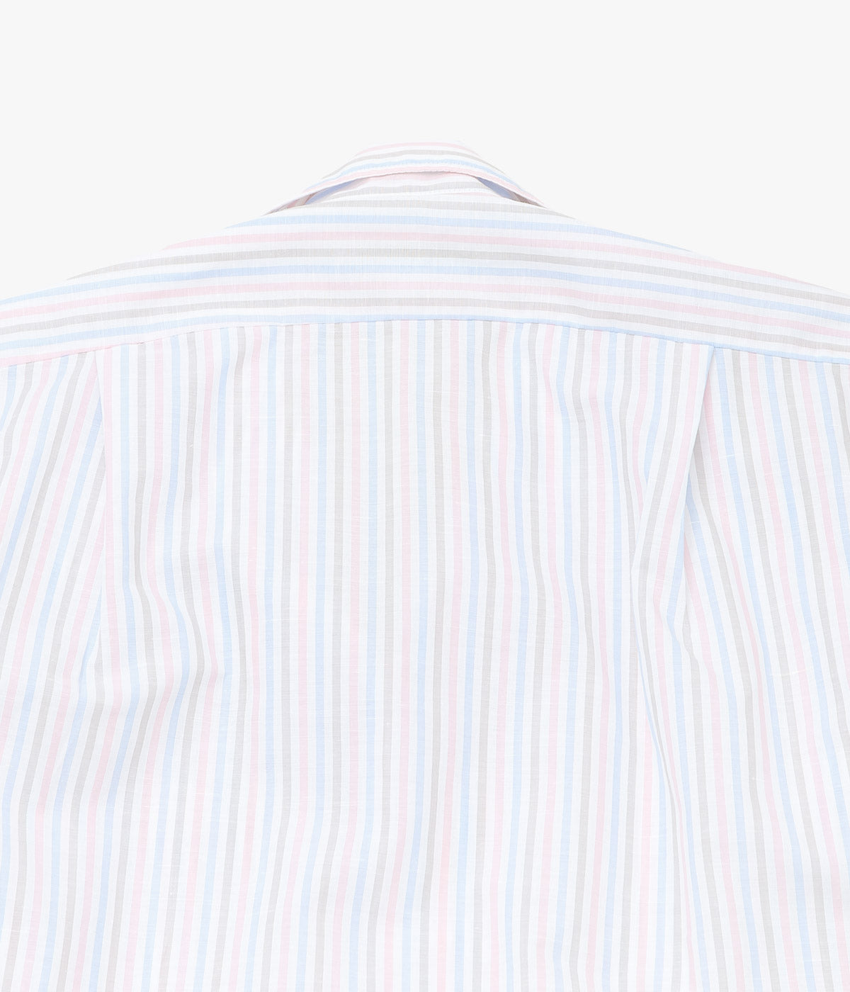 INDIVIDUALIZED SHIRTS "COTTON LINEN STRIPE (ATHLETIC FIT CAMP COLLAR L/S)" (MULTI)