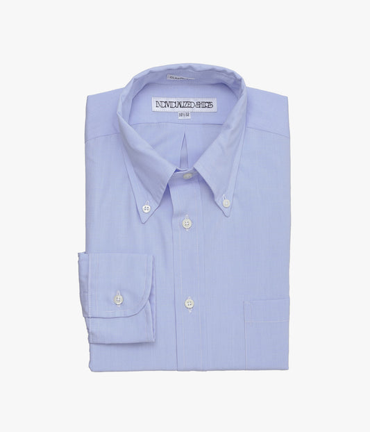 INDIVIDUALIZED SHIRTS ''END ON END(CLASSIC FIT BUTTON DOWN SHIRT)'' (LT.BLUE)
