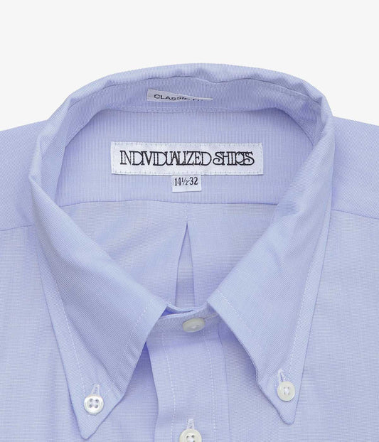 INDIVIDUALIZED SHIRTS ''END ON END(CLASSIC FIT BUTTON DOWN SHIRT)'' (LT.BLUE)