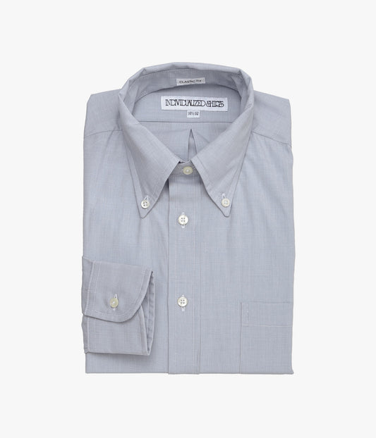 INDIVIDUALIZED SHIRTS ''END ON END(CLASSIC FIT BUTTON DOWN SHIRT)'' (LT.GRAY)