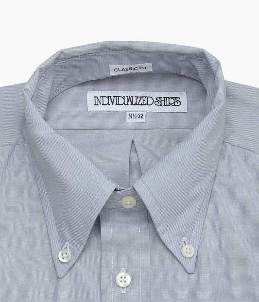INDIVIDUALIZED SHIRTS ''END ON END(CLASSIC FIT BUTTON DOWN SHIRT)'' (LT.GRAY)