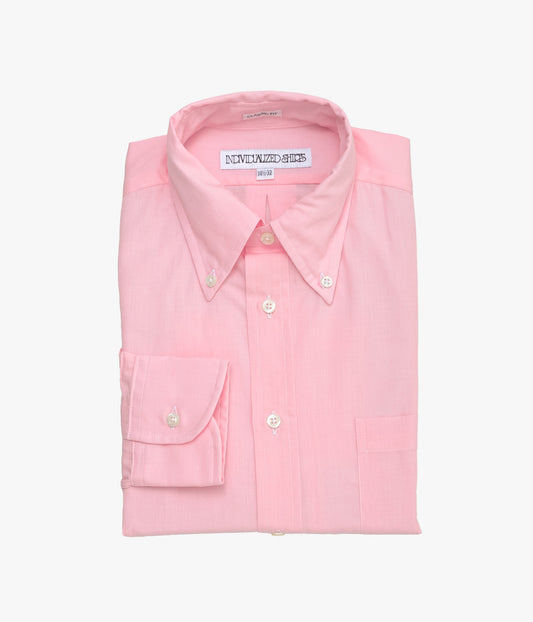 INDIVIDUALIZED SHIRTS ''END ON END(CLASSIC FIT BUTTON DOWN SHIRT)'' (PINK)
