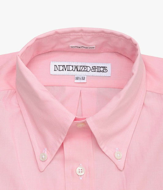 INDIVIDUALIZED SHIRTS ''END ON END(STANDARD FIT BUTTON DOWN SHIRT)'' (PINK)
