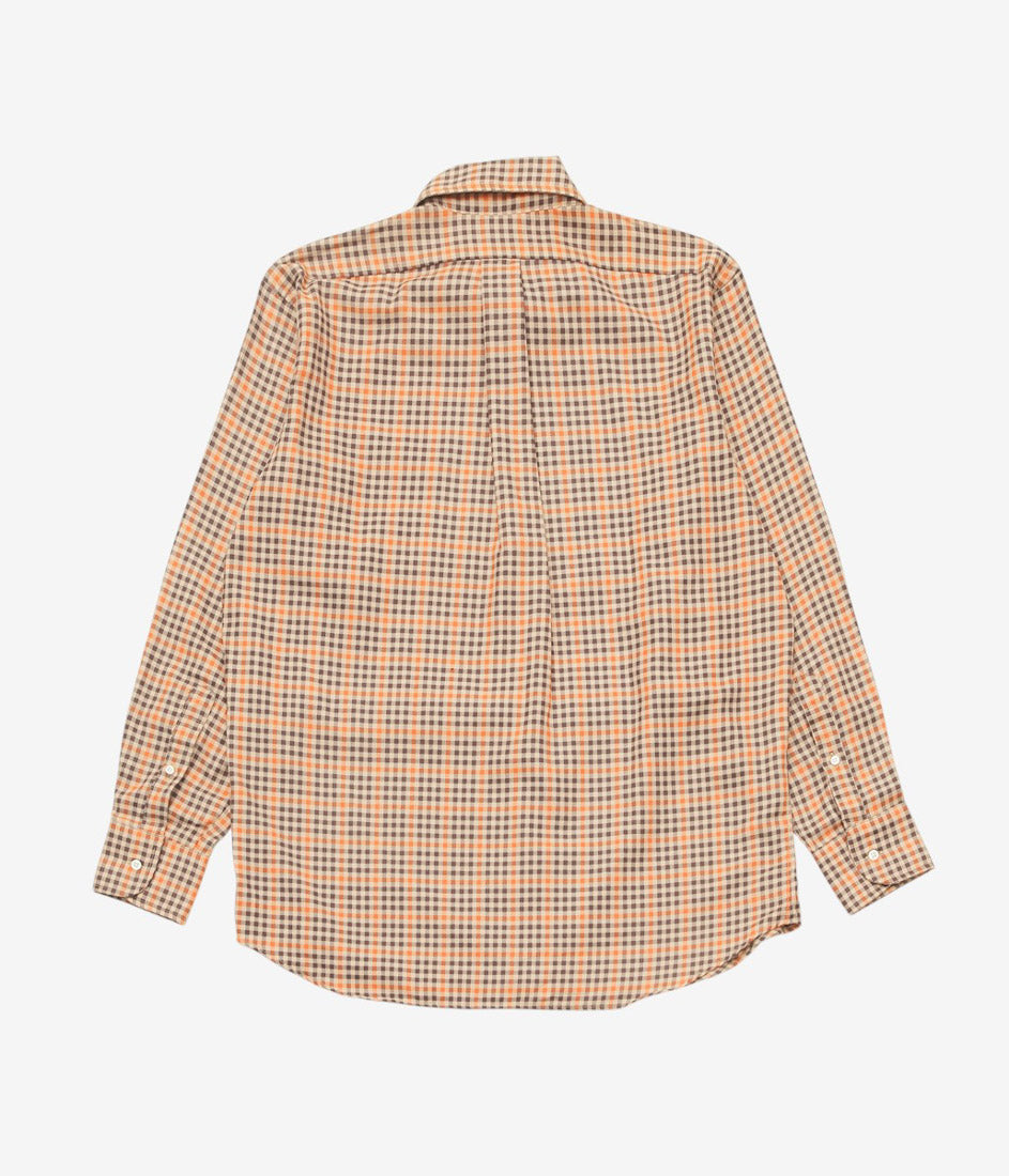 INDIVIDUALIZED SHIRTS ''FLATIRON(ATHLETIC FIT CABANA COLLAR SHIRT)'' (BROWN)