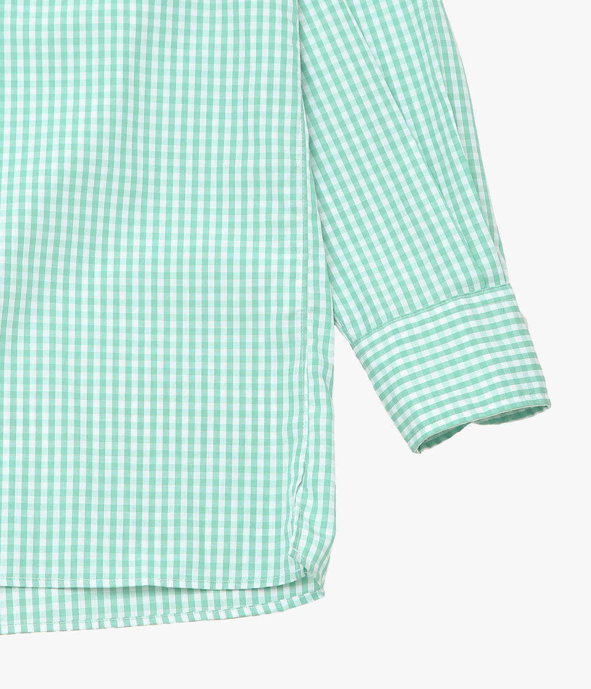 INDIVIDUALIZED SHIRTS ''GINGHAM CHECK (ATHLETIC FIT CAMP COLLAR L/S)'' (GREEN)