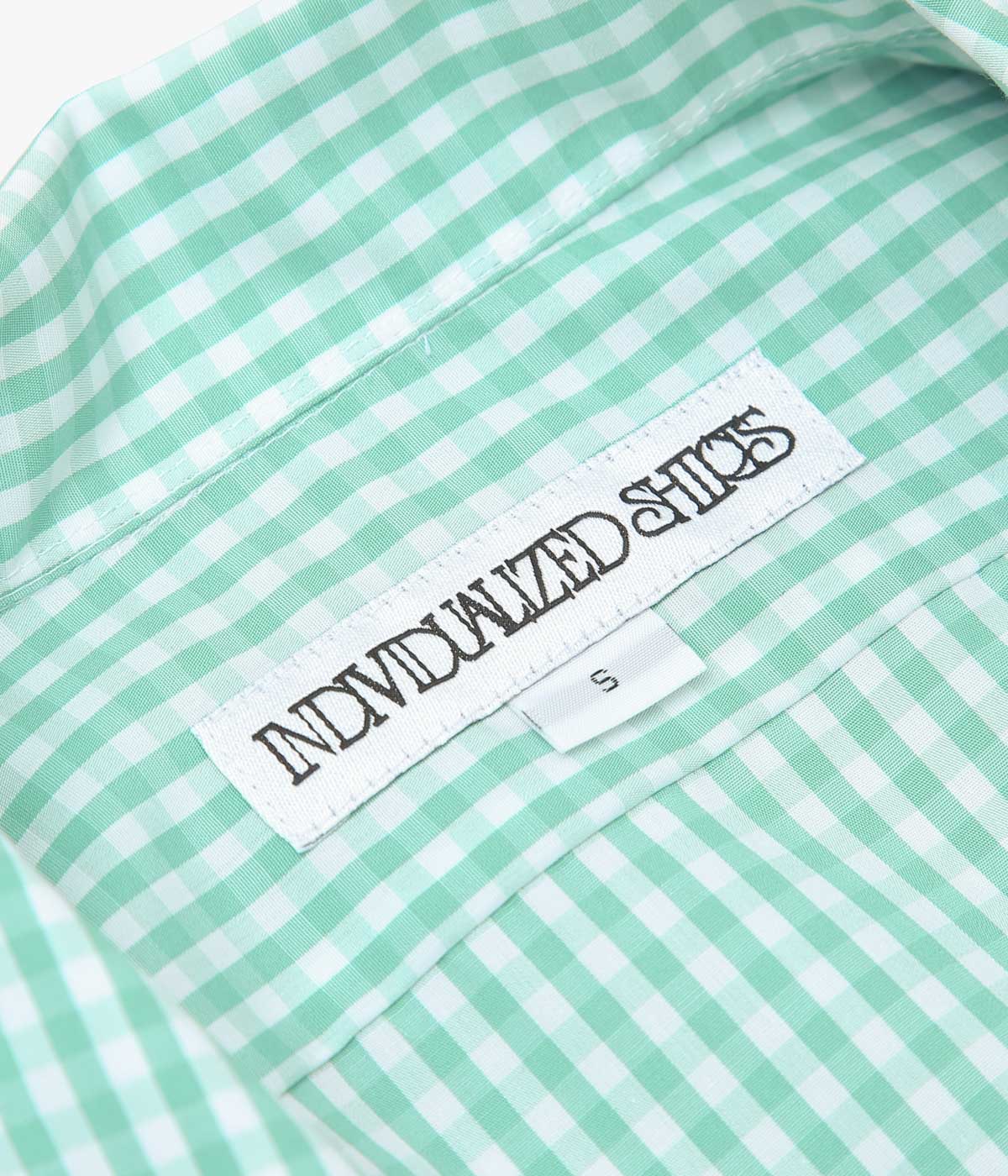 INDIVIDUALIZED SHIRTS ''GINGHAM CHECK (ATHLETIC FIT CAMP COLLAR L/S)'' (GREEN)