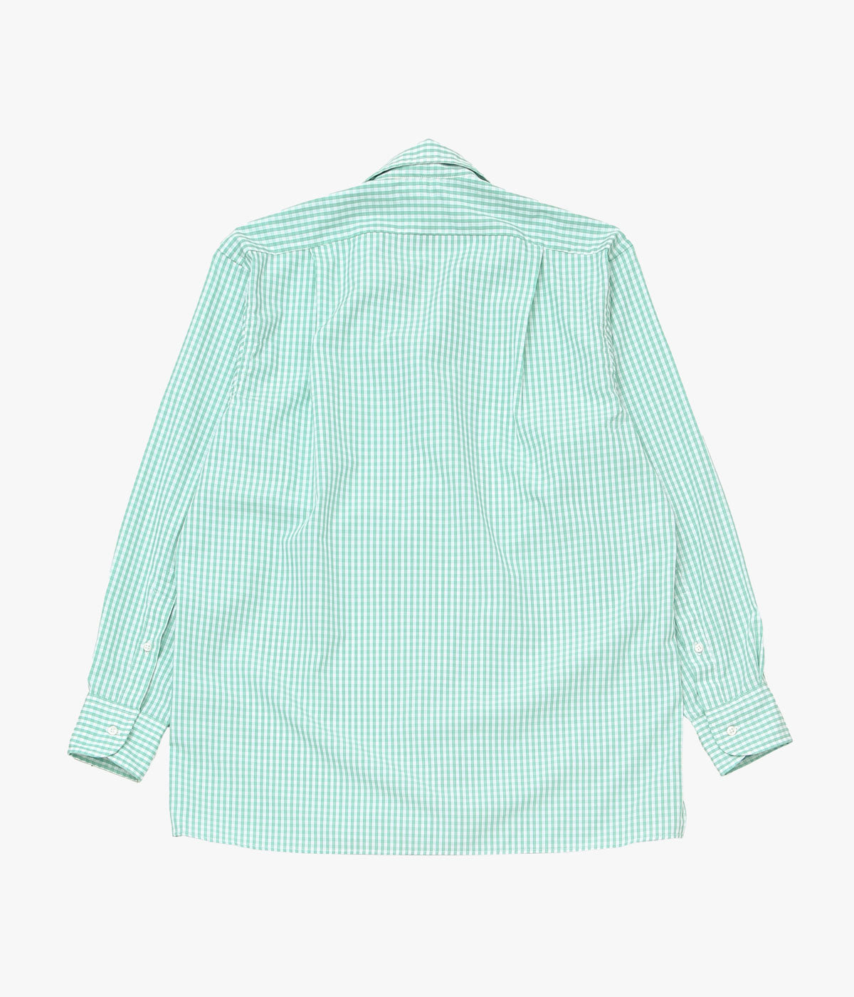 INDIVIDUALIZED SHIRTS ''GINGHAM CHECK (ATHLETIC FIT CAMP COLLAR L/S)'' (GREEN)
