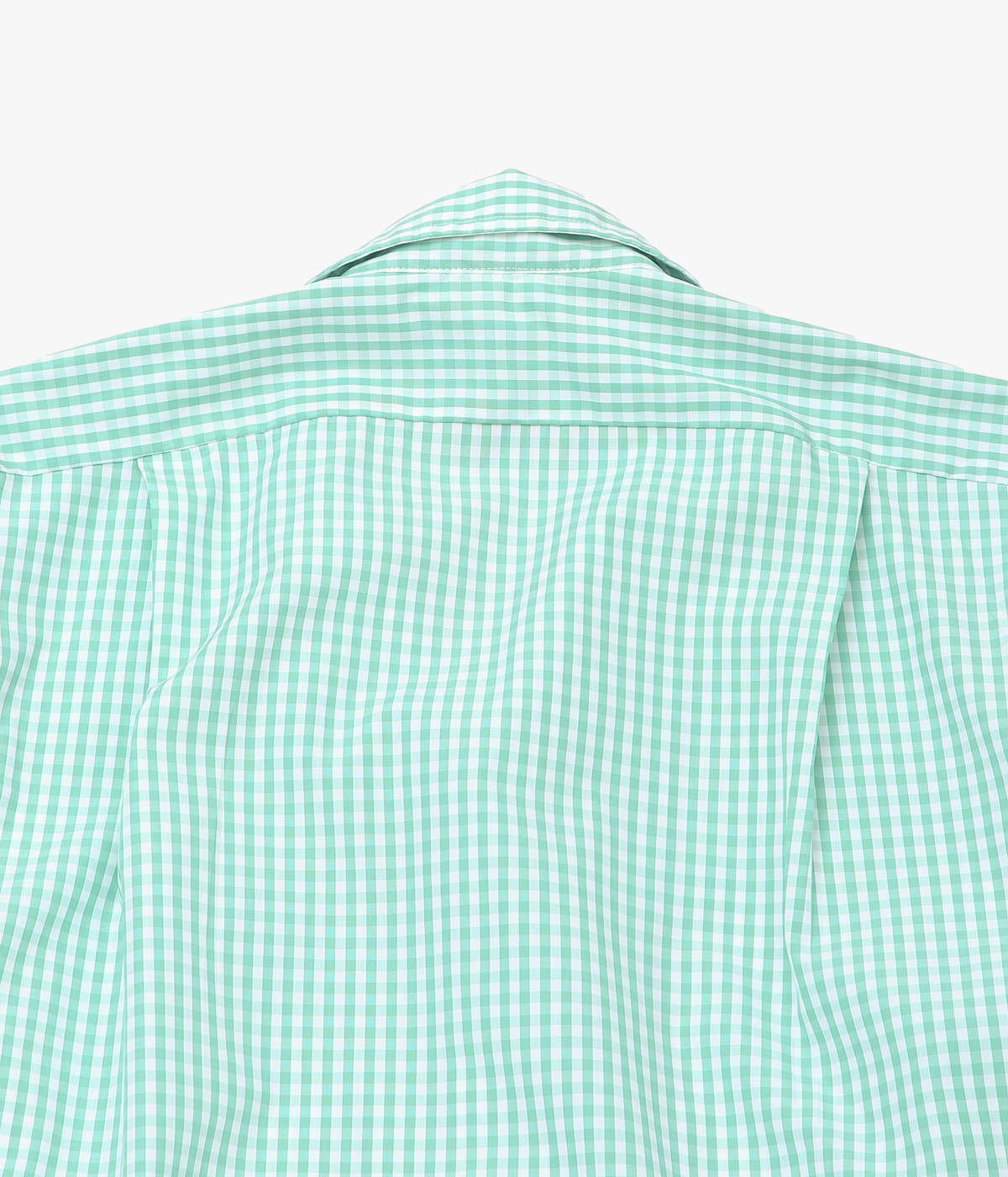 INDIVIDUALIZED SHIRTS ''GINGHAM CHECK (ATHLETIC FIT CAMP COLLAR L/S)'' (GREEN)