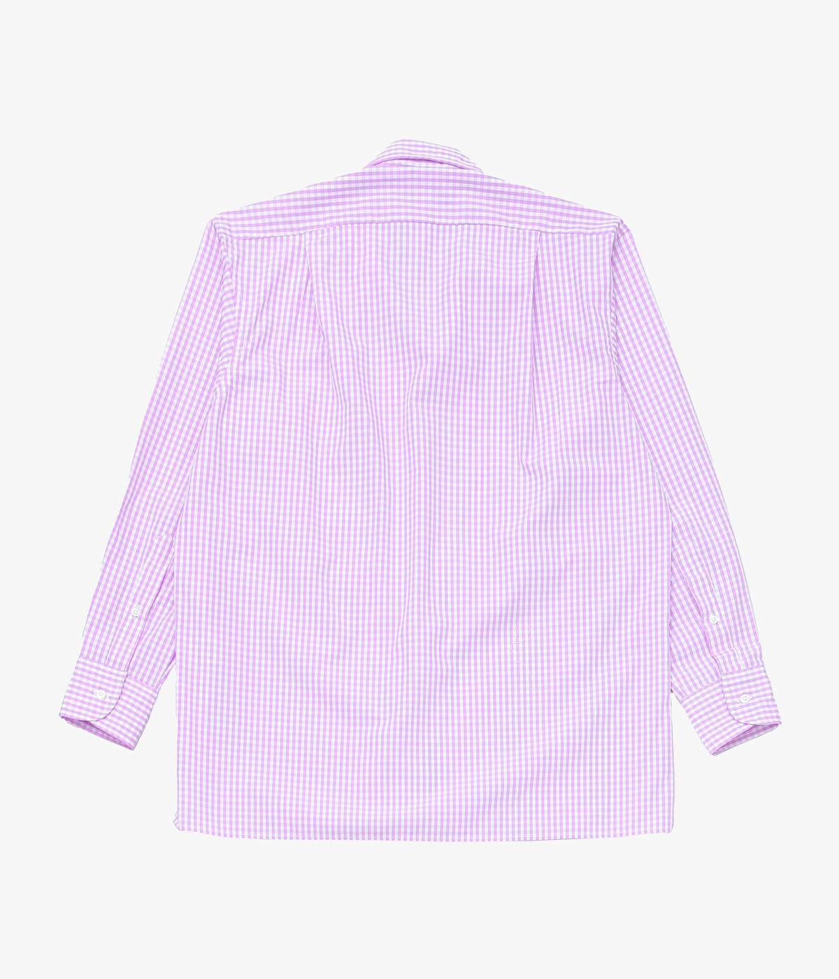 INDIVIDUALIZED SHIRTS ''GINGHAM CHECK(ATHLETIC FIT CAMP COLLAR L/S)'' (LILAC)
