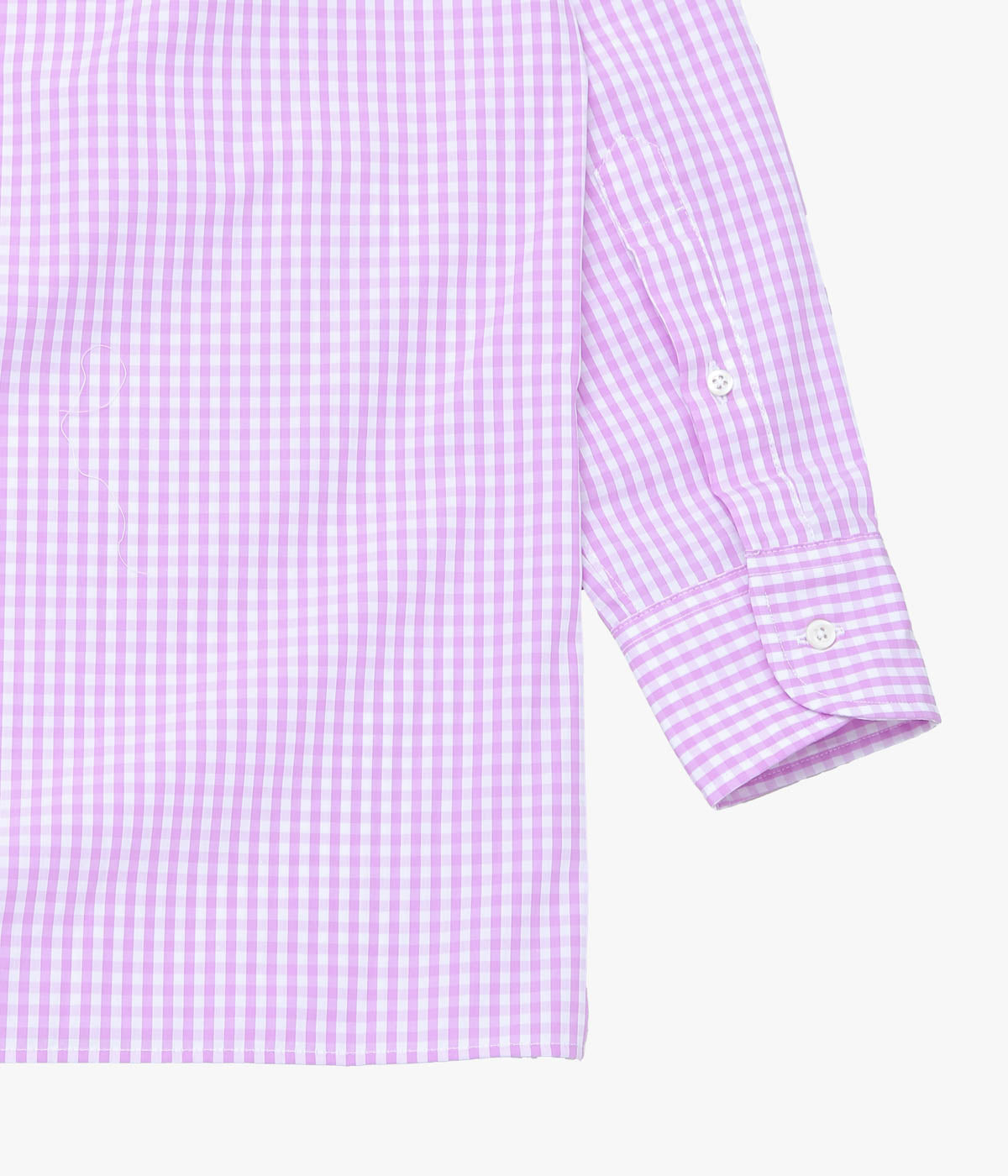 INDIVIDUALIZED SHIRTS ''GINGHAM CHECK(ATHLETIC FIT CAMP COLLAR L/S)'' (LILAC)