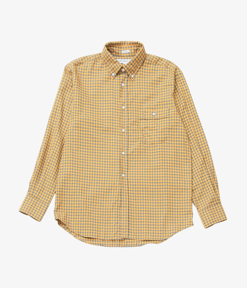 INDIVIDUALIZED SHIRTS ''GINGHAM CHECK(ATHLETIC FIT SPORT B.D.SHIRT)'' (GRAY/TAN)
