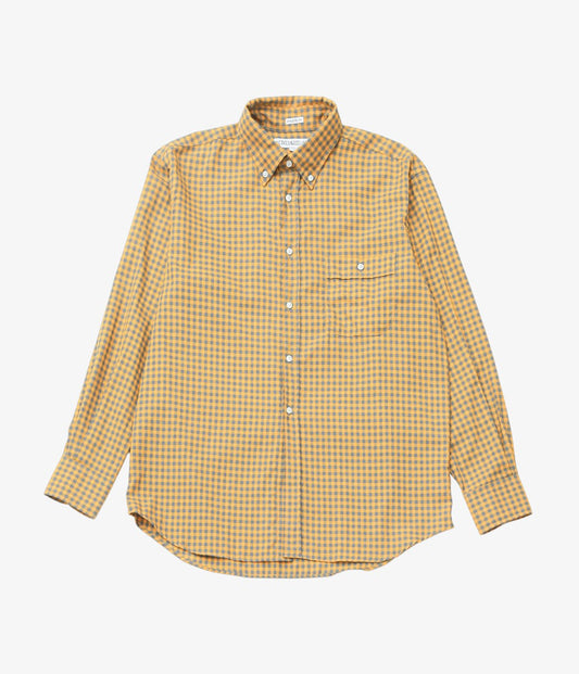 INDIVIDUALIZED SHIRTS ''GINGHAM CHECK(ATHLETIC FIT SPORT B.D.SHIRT)'' (GRAY/TAN)