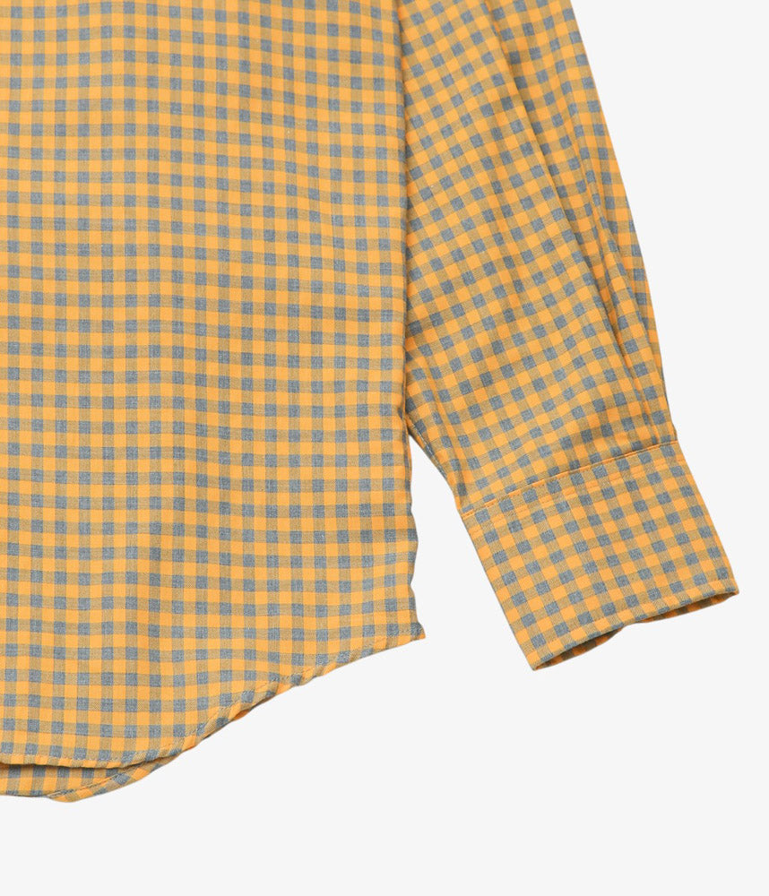 INDIVIDUALIZED SHIRTS ''GINGHAM CHECK(ATHLETIC FIT SPORT B.D.SHIRT)'' (GRAY/TAN)