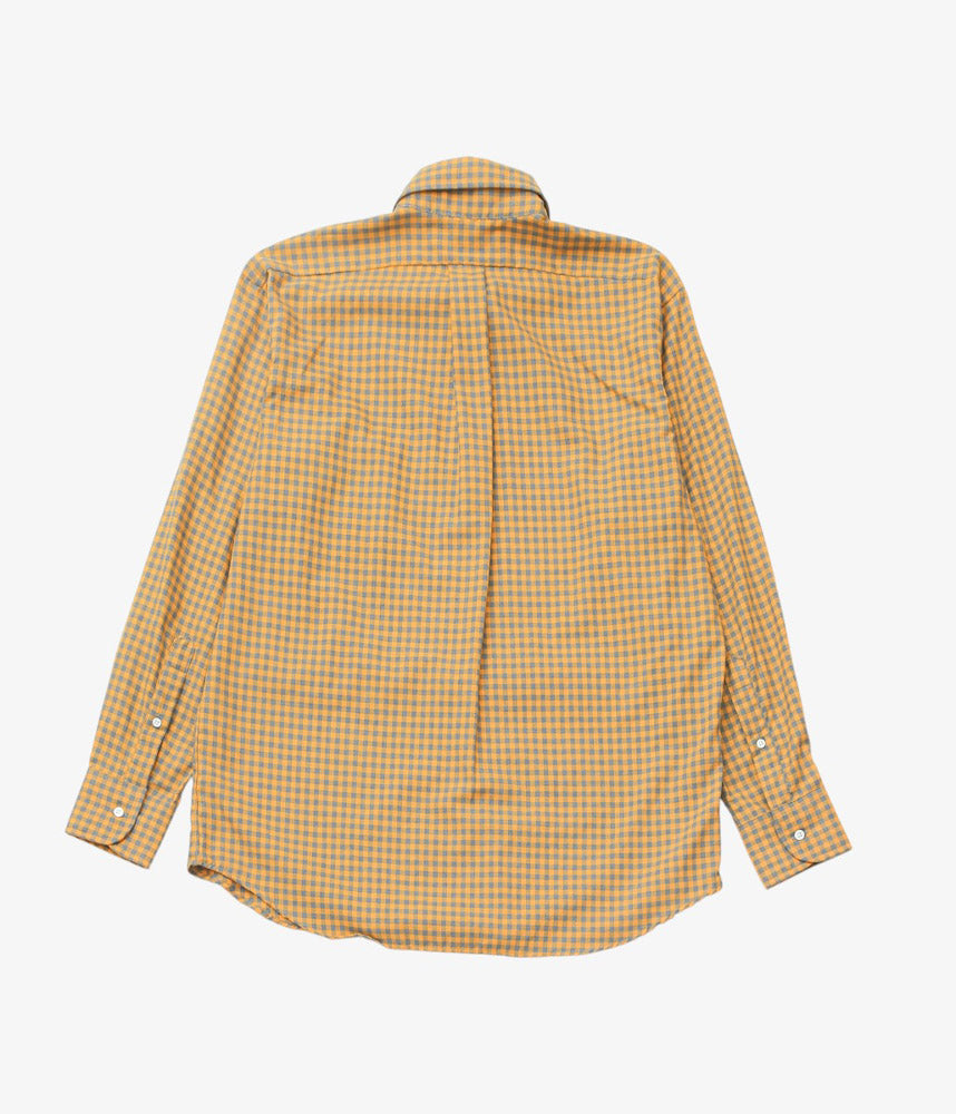 INDIVIDUALIZED SHIRTS ''GINGHAM CHECK(ATHLETIC FIT SPORT B.D.SHIRT)'' (GRAY/TAN)