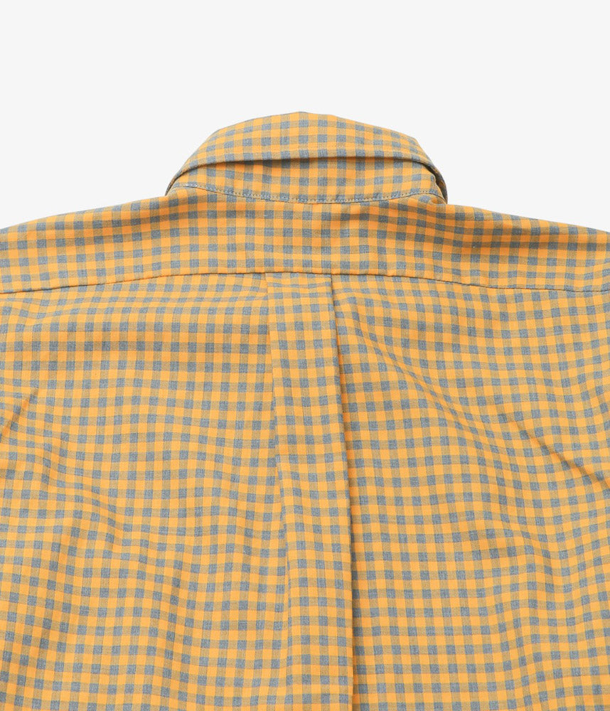 INDIVIDUALIZED SHIRTS ''GINGHAM CHECK(ATHLETIC FIT SPORT B.D.SHIRT)'' (GRAY/TAN)