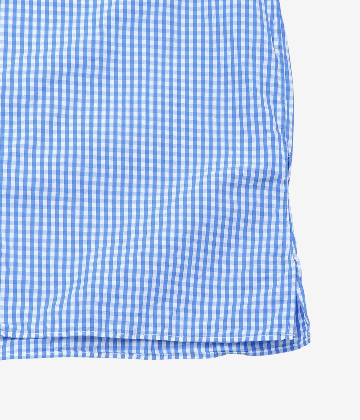 INDIVIDUALIZED SHIRTS "GINGHAM CHECK CAMP COLLAR S/S" (BLUE)