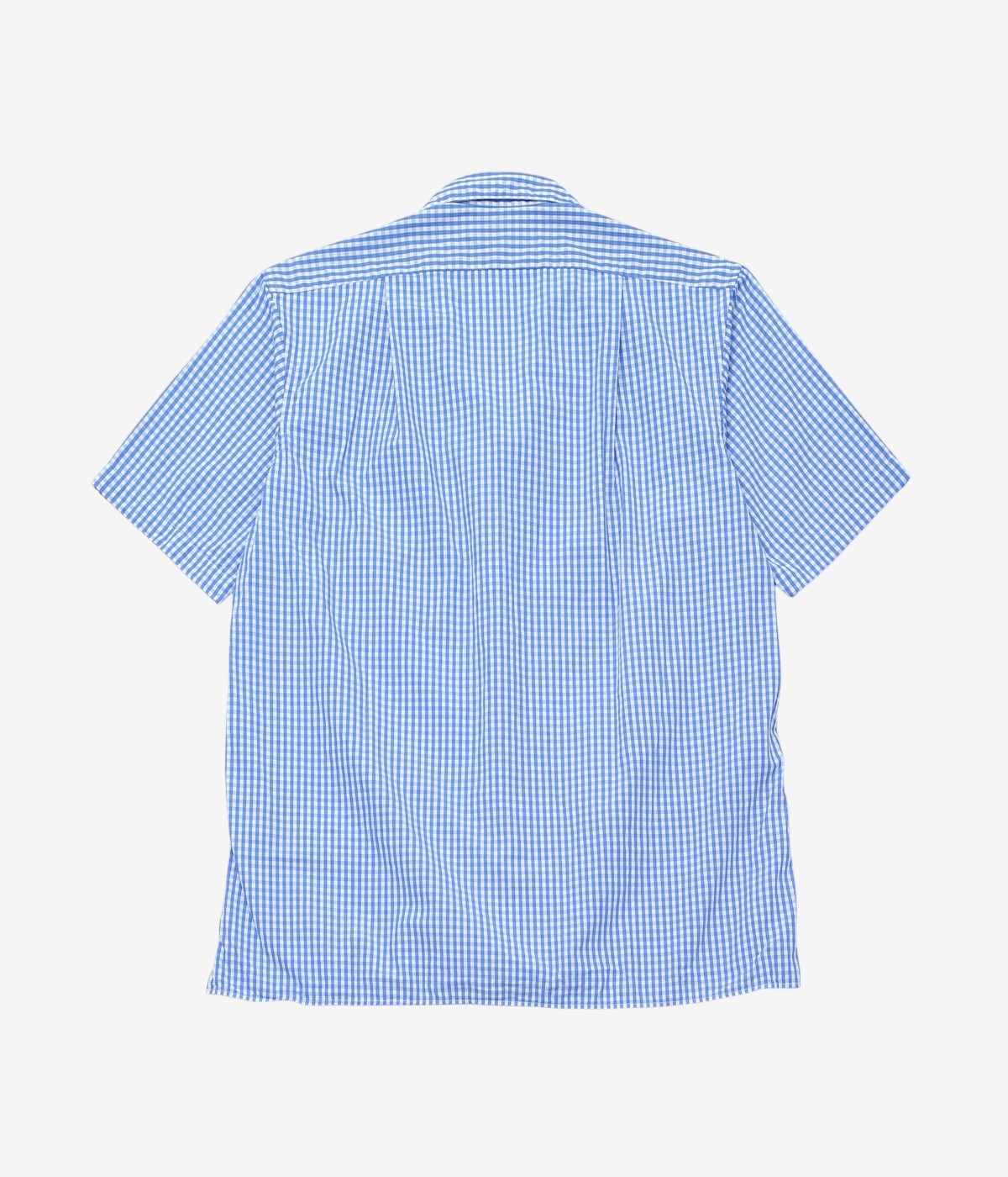 INDIVIDUALIZED SHIRTS "GINGHAM CHECK CAMP COLLAR S/S" (BLUE)