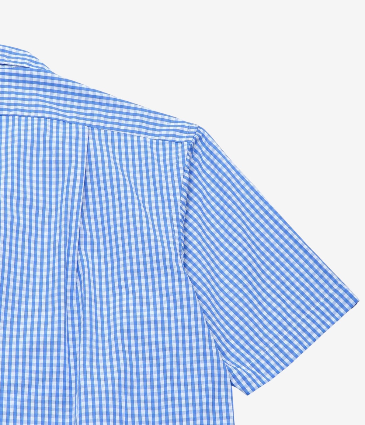 INDIVIDUALIZED SHIRTS "GINGHAM CHECK CAMP COLLAR S/S" (BLUE)