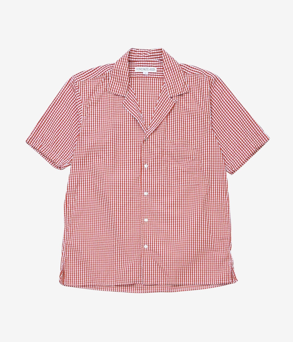 INDIVIDUALIZED SHIRTS "GINGHAM CHECK CAMP COLLAR S/S" (RED)