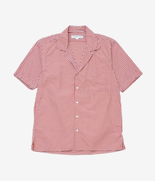 INDIVIDUALIZED SHIRTS "깅엄 체크 캠프 칼라 S/S" (RED)