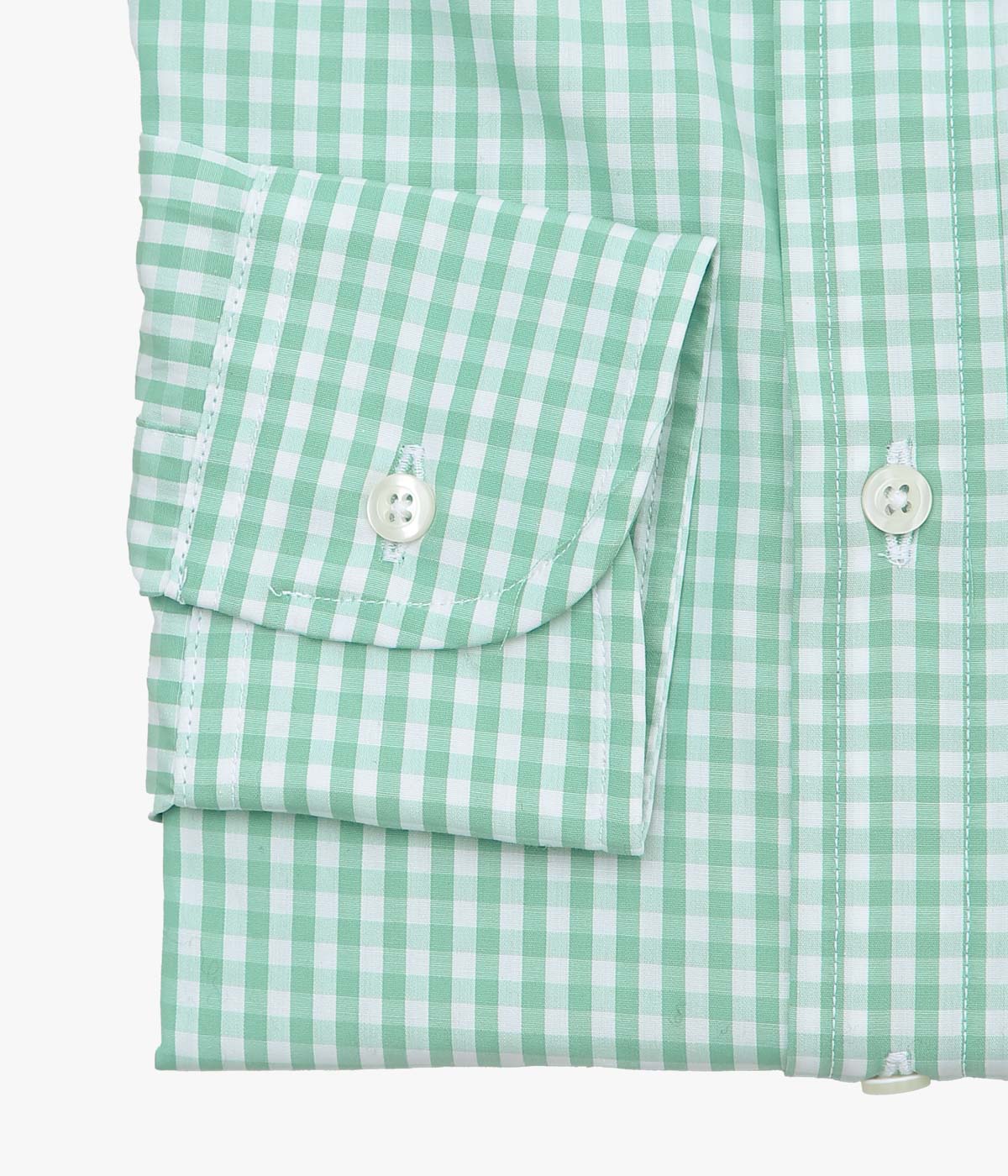 INDIVIDUALIZED SHIRTS ''GINGHAM CHECK(CLASSIC FIT BUTTON DOWN SHIRT)'' (GREEN)
