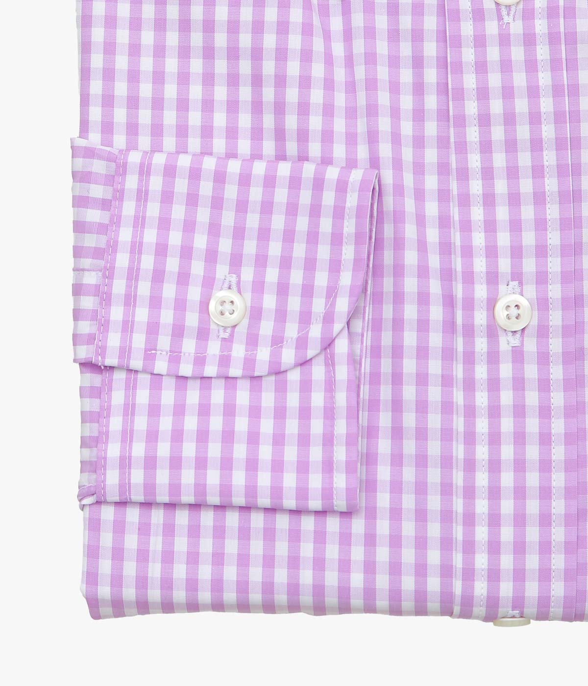 INDIVIDUALIZED SHIRTS ''GINGHAM CHECK (CLASSIC FIT BUTTON DOWN SHIRT)''(LILAC)
