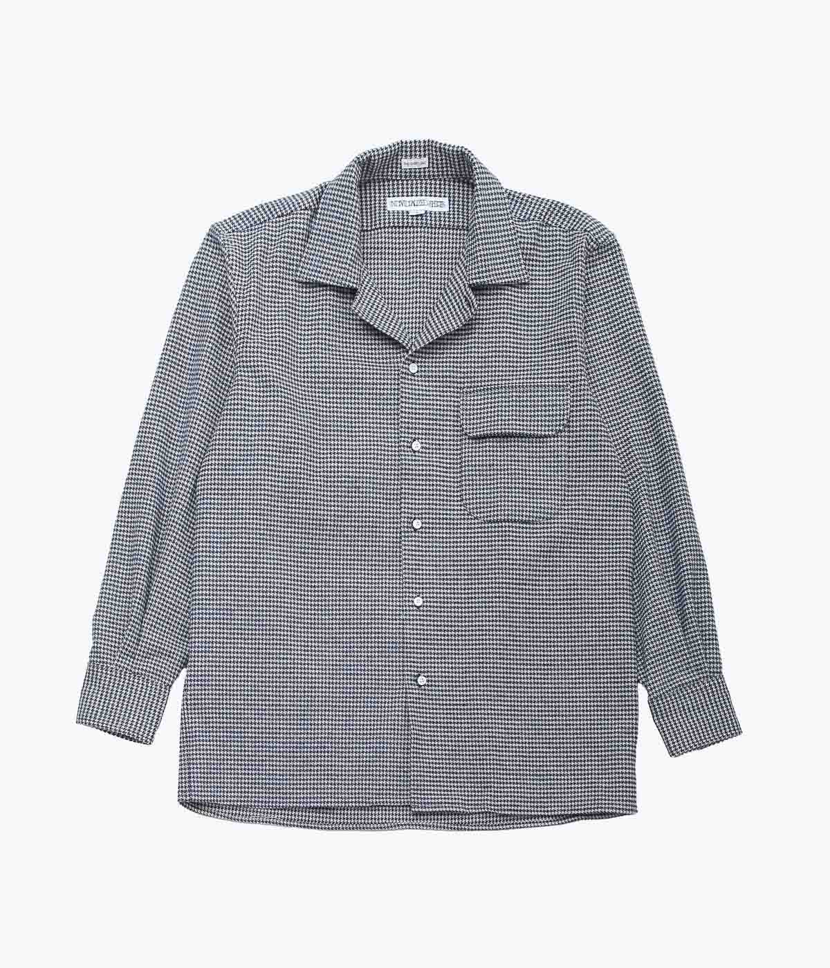 INDIVIDUALIZED SHIRTS 'HEAVY FLANNEL HOUNDSTOOTH (SHIRT JAC) ''(NAVY)