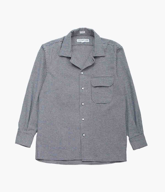 INDIVIDUALIZED SHIRTS 'HEAVY FLANNEL HOUNDSTOOTH (SHIRT JAC) ''(NAVY)