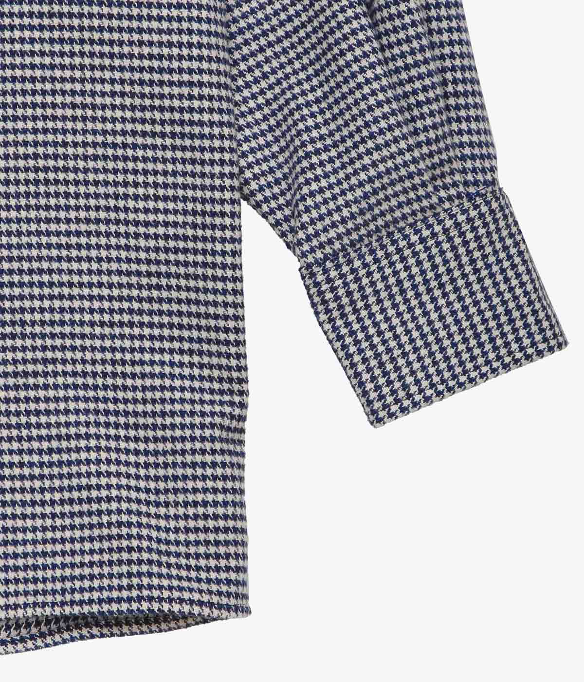 INDIVIDUALIZED SHIRTS 'HEAVY FLANNEL HOUNDSTOOTH (SHIRT JAC) ''(NAVY)