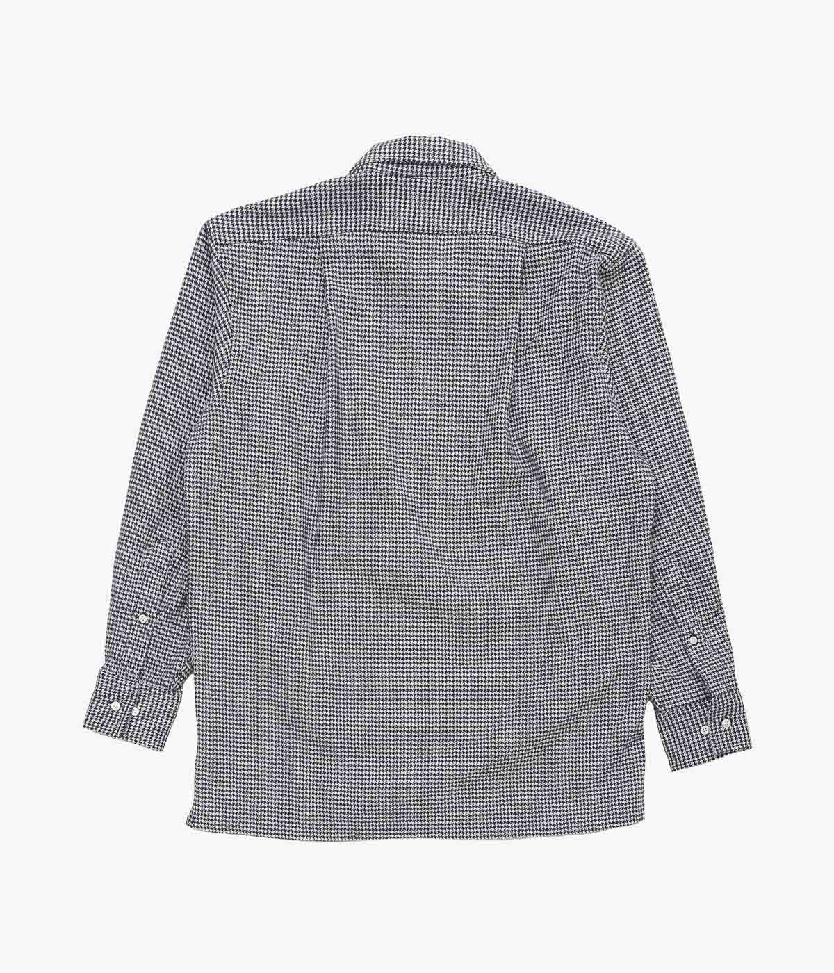 INDIVIDUALIZED SHIRTS 'HEAVY FLANNEL HOUNDSTOOTH (SHIRT JAC) ''(NAVY)