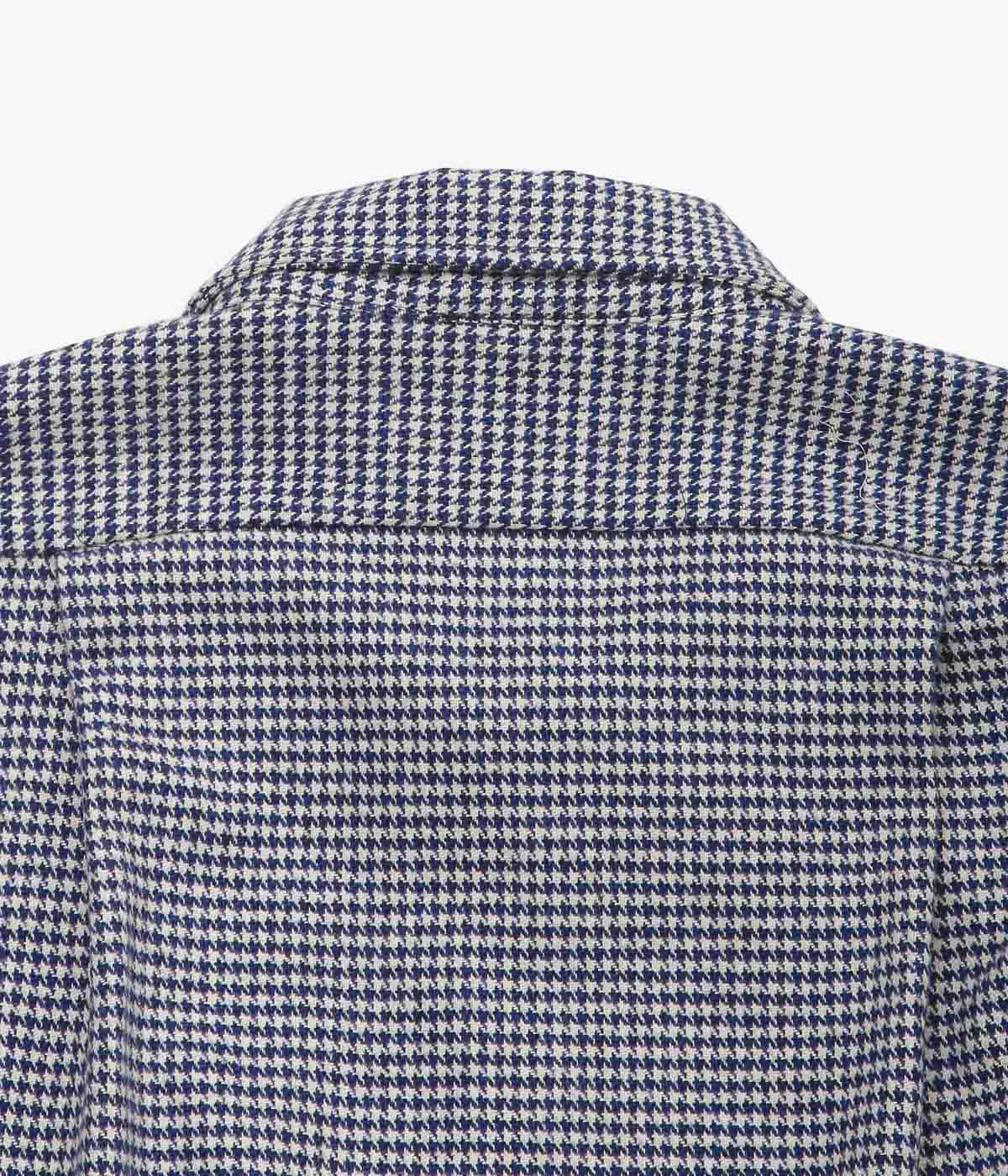 INDIVIDUALIZED SHIRTS 'HEAVY FLANNEL HOUNDSTOOTH (SHIRT JAC) ''(NAVY)