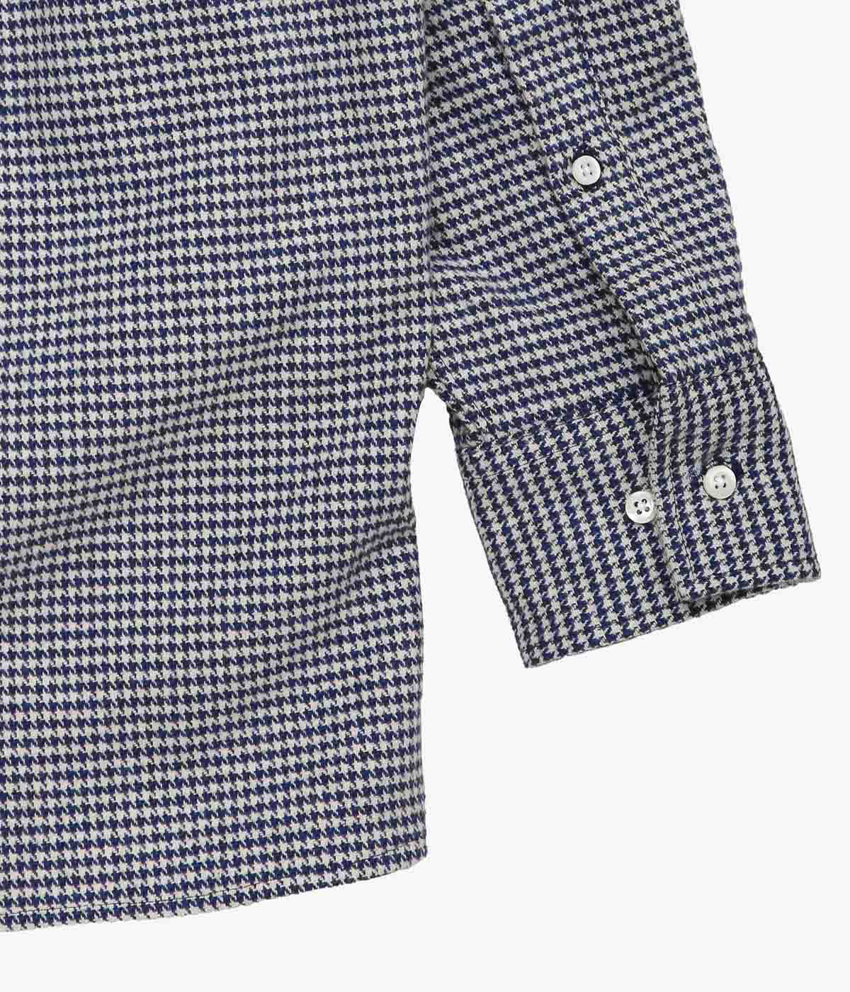 INDIVIDUALIZED SHIRTS 'HEAVY FLANNEL HOUNDSTOOTH (SHIRT JAC) ''(NAVY)