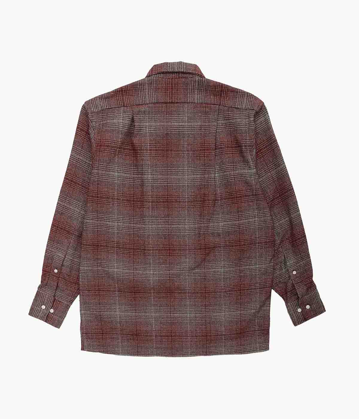 INDIVIDUALIZED SHIRTS 'HEAVY FLANNEL SHADOW PLAID (SHIRT JAC) ''(BURGUNDY)