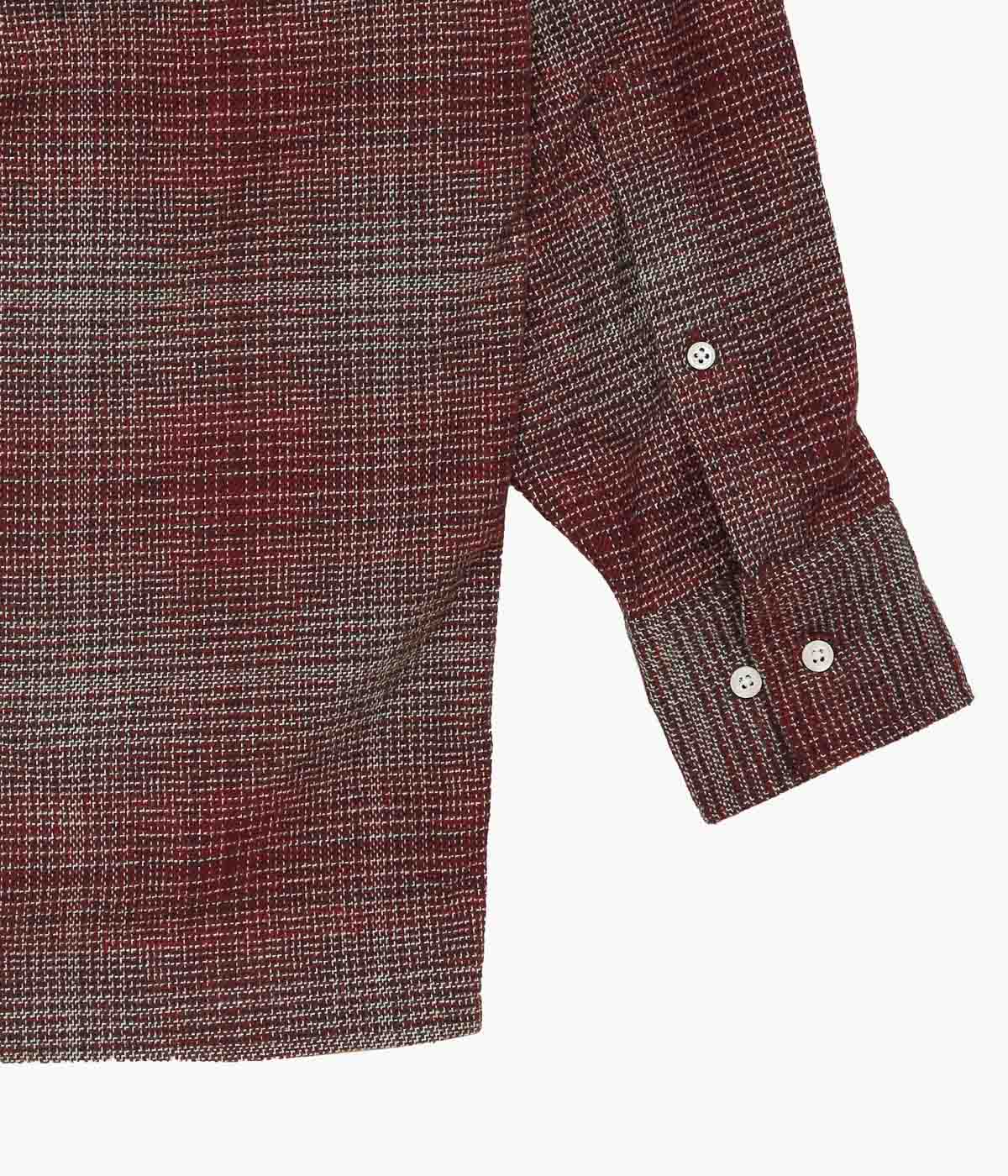 INDIVIDUALIZED SHIRTS 'HEAVY FLANNEL SHADOW PLAID (SHIRT JAC) ''(BURGUNDY)