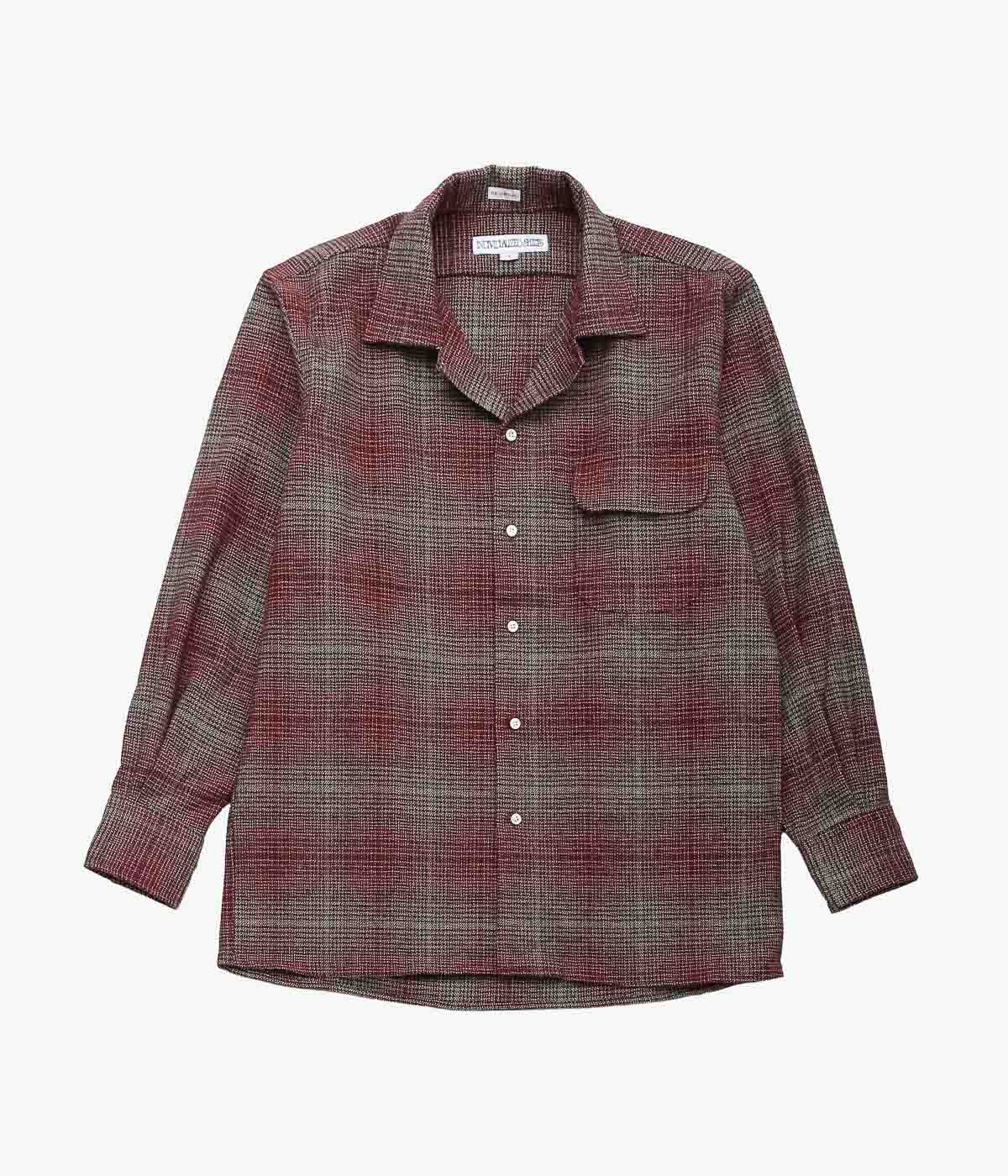 INDIVIDUALIZED SHIRTS 'HEAVY FLANNEL SHADOW PLAID (SHIRT JAC) ''(BURGUNDY)