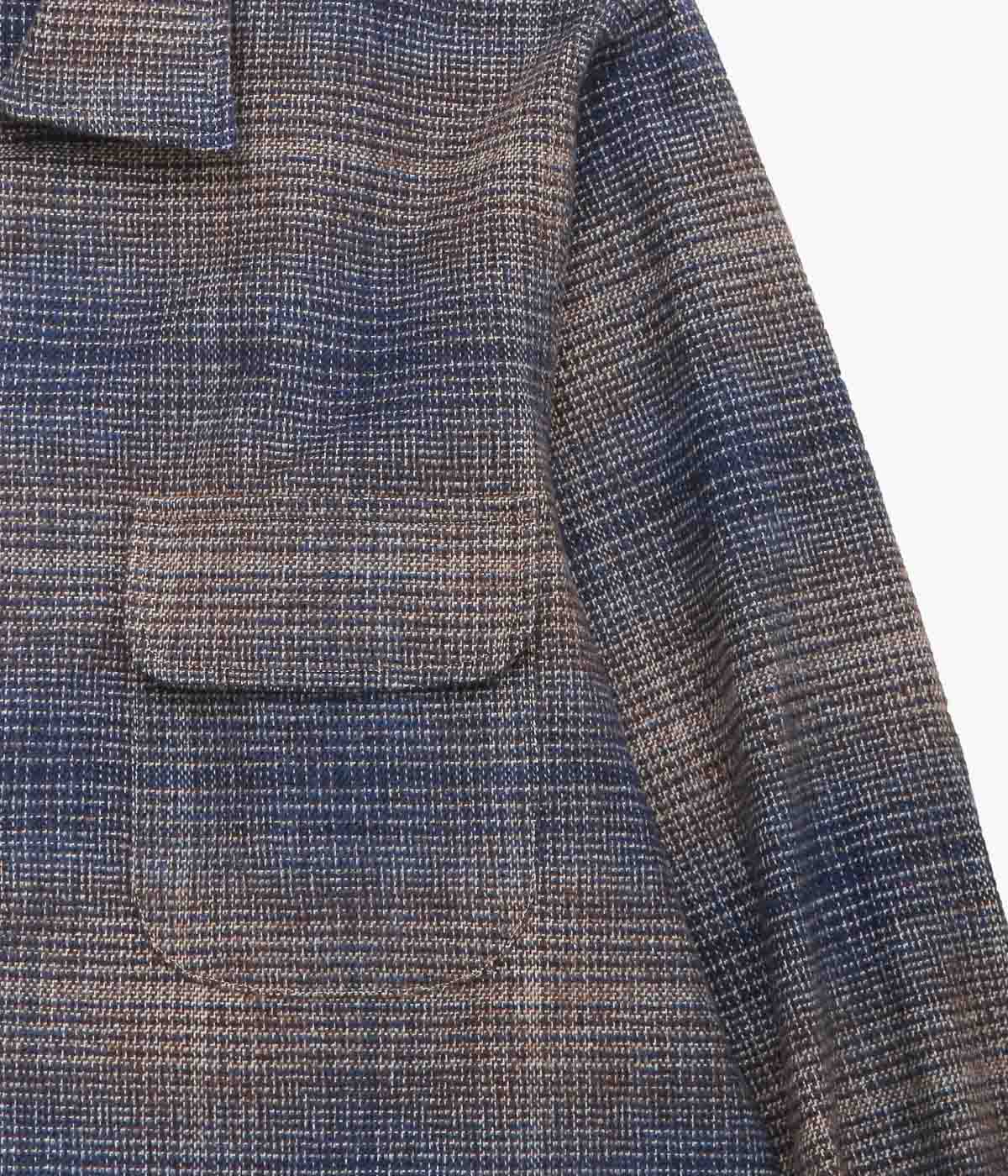 INDIVIDUALIZED SHIRTS ''HEAVY FLANNEL SHADOW PLAID(SHIRT JAC)'' (NAVY)