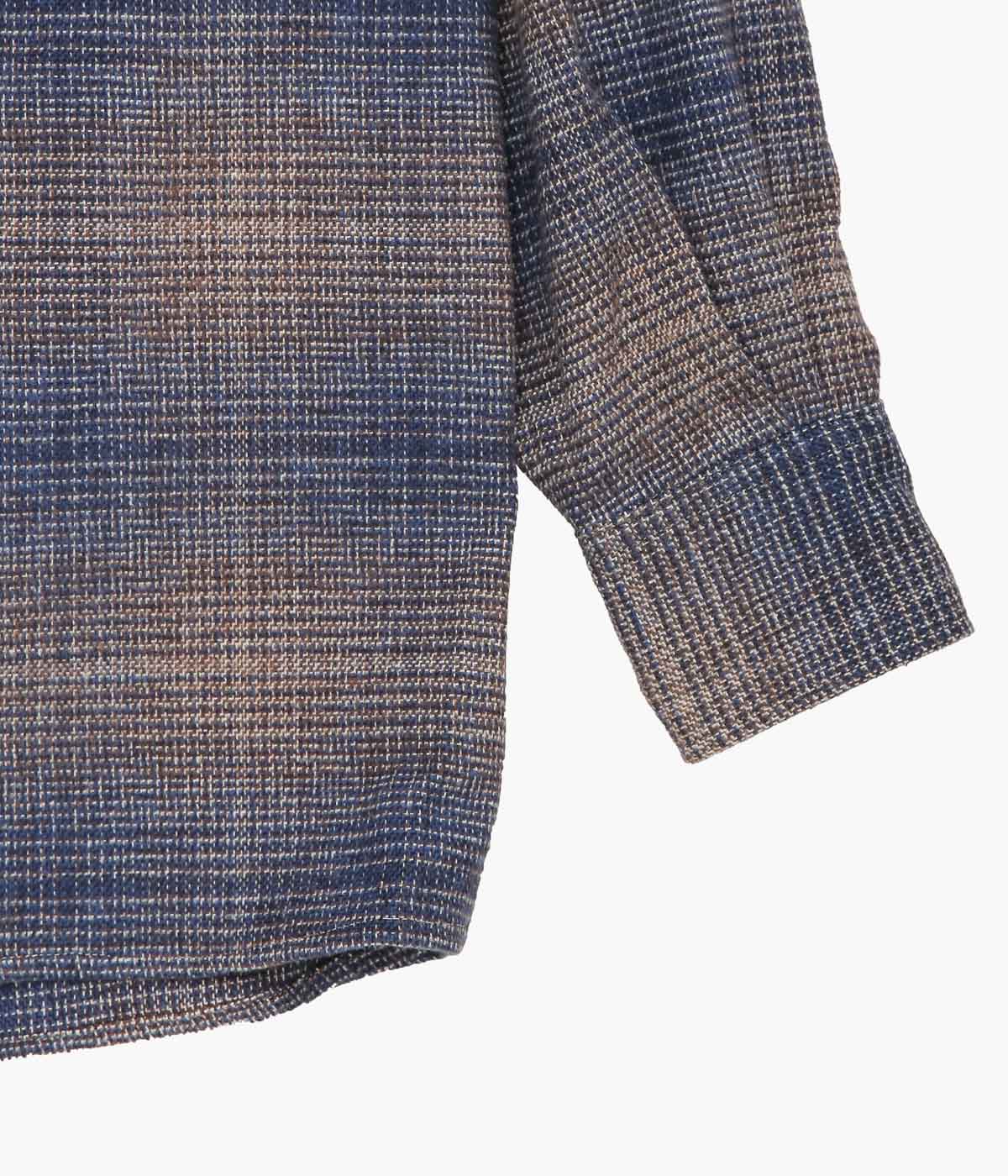 INDIVIDUALIZED SHIRTS ''HEAVY FLANNEL SHADOW PLAID(SHIRT JAC)'' (NAVY)