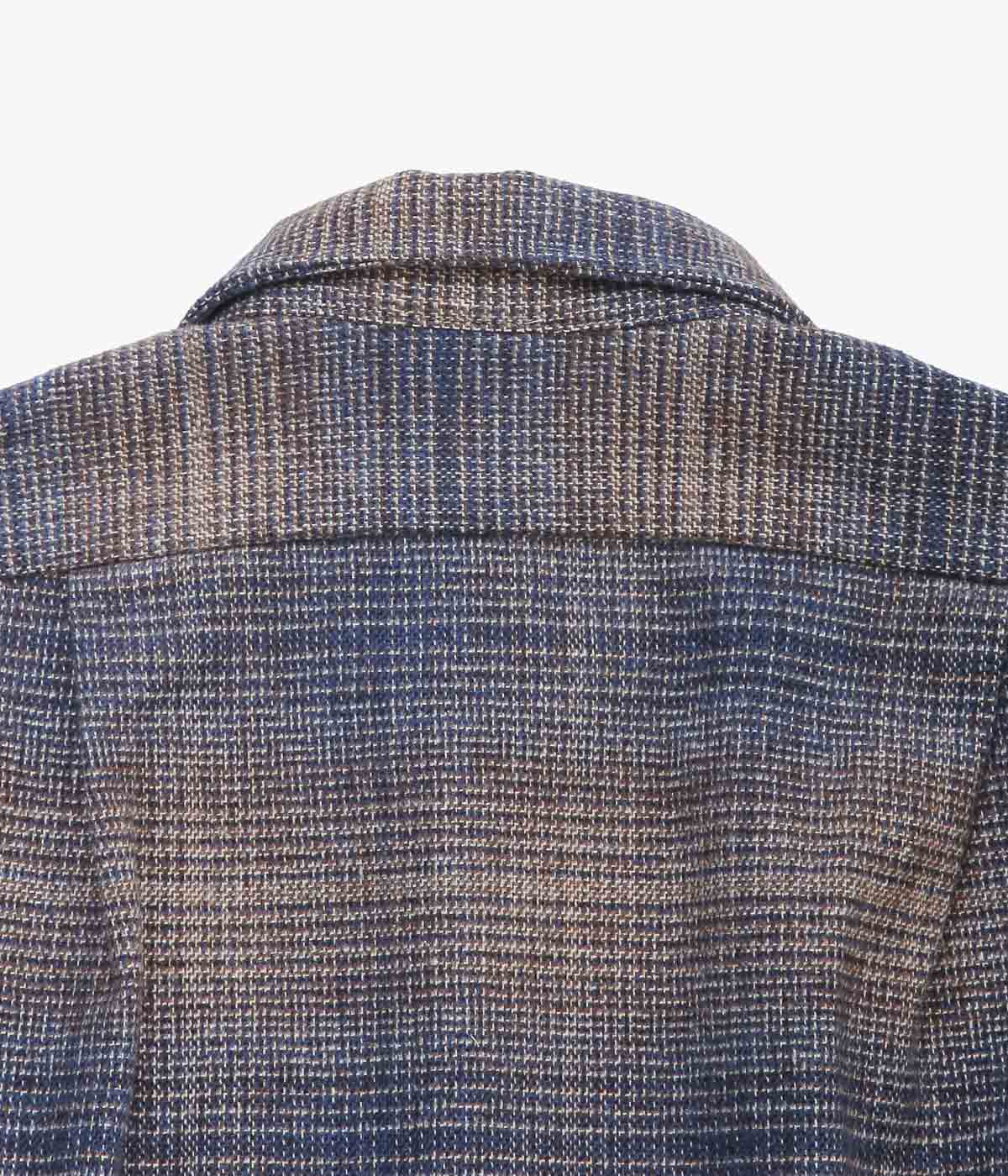 INDIVIDUALIZED SHIRTS ''HEAVY FLANNEL SHADOW PLAID(SHIRT JAC)'' (NAVY)