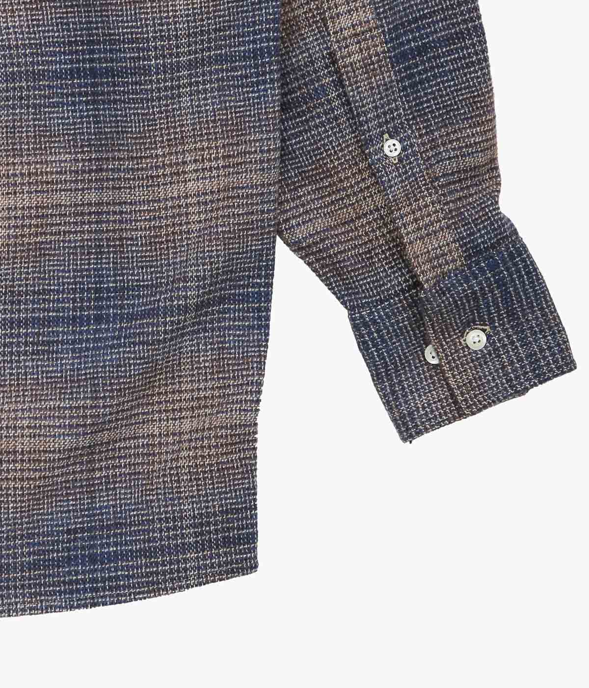 INDIVIDUALIZED SHIRTS ''HEAVY FLANNEL SHADOW PLAID(SHIRT JAC)'' (NAVY)