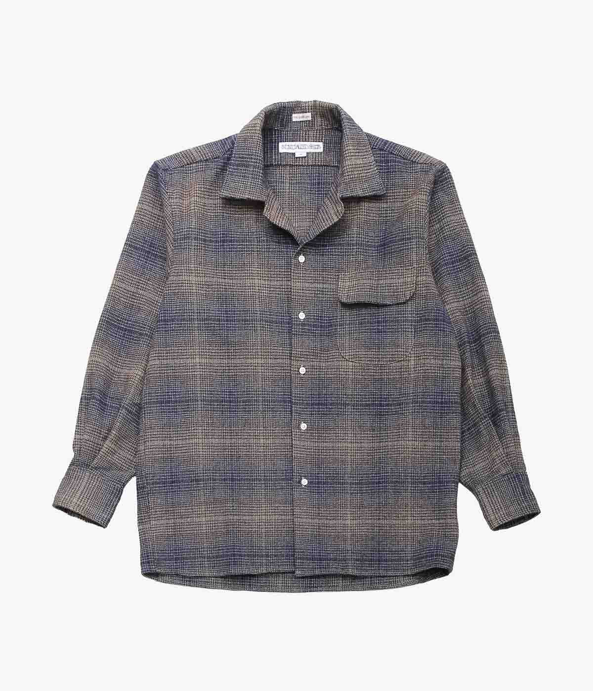 INDIVIDUALIZED SHIRTS ''HEAVY FLANNEL SHADOW PLAID(SHIRT JAC)'' (NAVY)