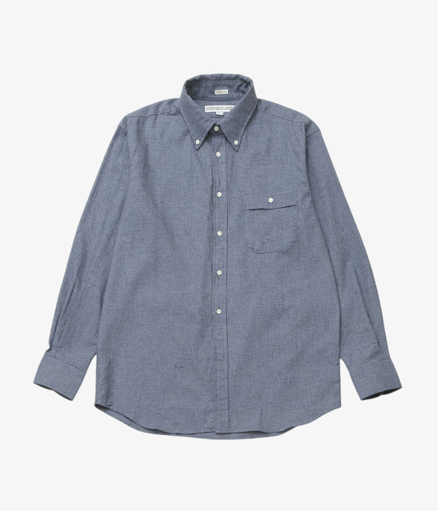 INDIVIDUALIZED SHIRTS ''HOUNDSTOOTH(ATHLETIC FIT SPORT B.D.SHIRT)'' (NAVY)