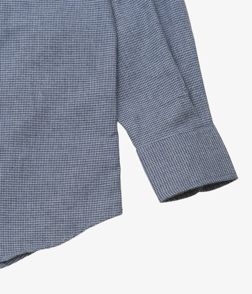 INDIVIDUALIZED SHIRTS ''HOUNDSTOOTH(ATHLETIC FIT SPORT B.D.SHIRT)'' (NAVY)