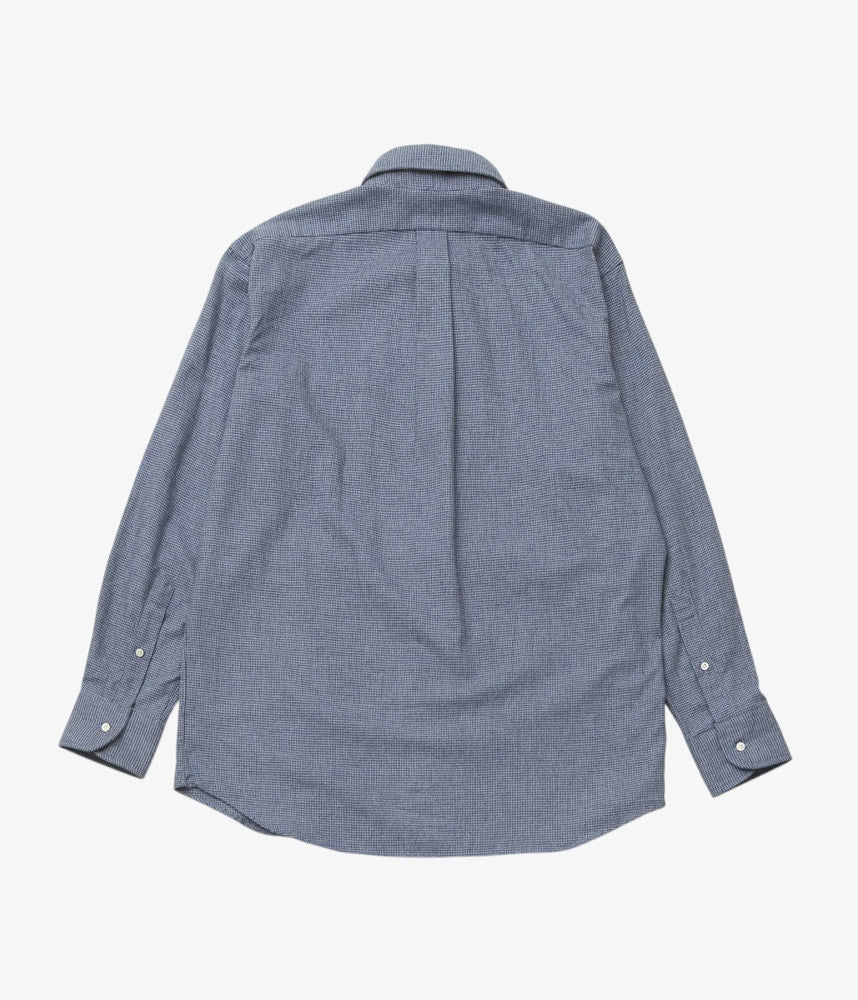 INDIVIDUALIZED SHIRTS ''HOUNDSTOOTH(ATHLETIC FIT SPORT B.D.SHIRT)'' (NAVY)