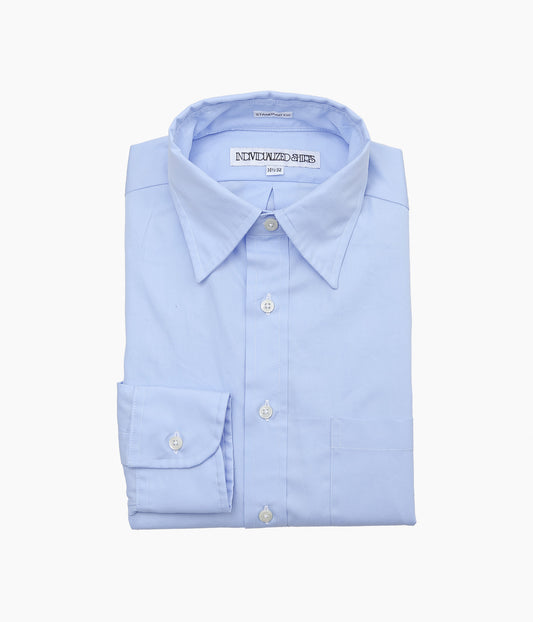 INDIVIDUALIZED SHIRTS ''IMPERIAL BLOAD CLOTH(STANDARD FIT JFK COLLAR SHIRT)'' (BLUE)
